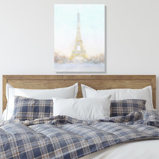 Toile Watercolor | Image of Eiffel Towe (Insitu(Chambre))