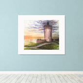 Toile Watercolor Irish Castle in Doolin County Clare (Insitu (Plancher de Bois))