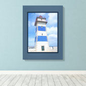 Toile Watercolor lighthouse (Insitu (Plancher de Bois))