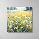 Toile Watercolor Summer Dandelion Field (Recto)