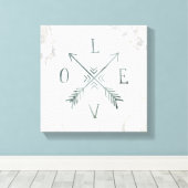 Toile Watercolor Wanderlust Adventure III | Amour (Insitu (Plancher de Bois))