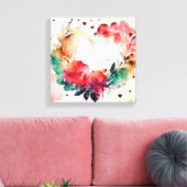 Toile Watercolor Wash Heart # 4 (Insitu(Salon))