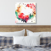 Toile Watercolor Wash Heart # 4 (Insitu(Chambre))