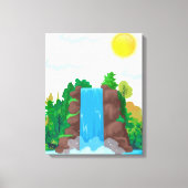 Toile Waterfall Wall Art (Recto)