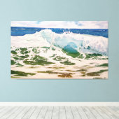 Toile Wave Crash on the Shore: Realistic Seascape (Insitu (Plancher de Bois))