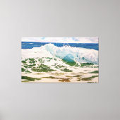 Toile Wave Crash on the Shore: Realistic Seascape  (Recto)