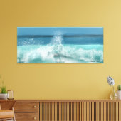 Toile Wave Ocean Scene Blue Sky Beach Decor (Insitu(Salon))