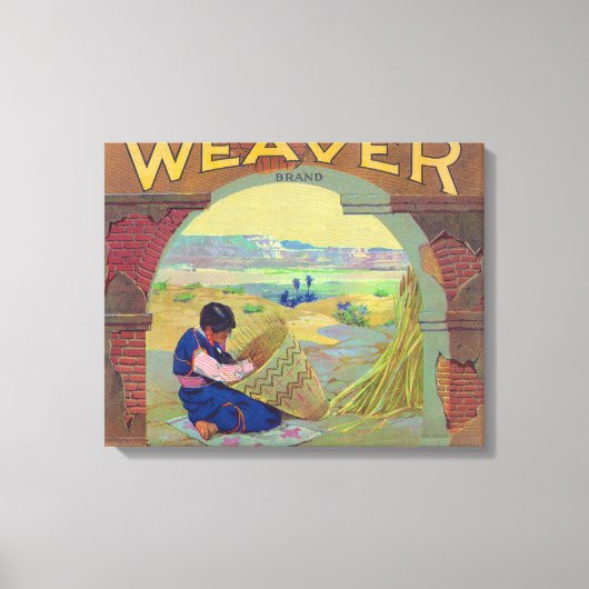 Toile Weaver Orange LabelPiru, CA (Recto)