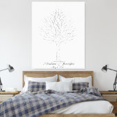 Toile Wedding Fingerprint Tree Guest Book Alternative (Insitu(Chambre))