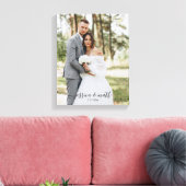 Toile Wedding Photo Script Wedding Anniversary Gift (Insitu(Salon))