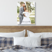 Toile Wedding Photo Script Wedding Anniversary Gift (Insitu(Chambre))
