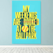 Toile Week-end de softball amusant au stade (Insitu (Plancher de Bois))