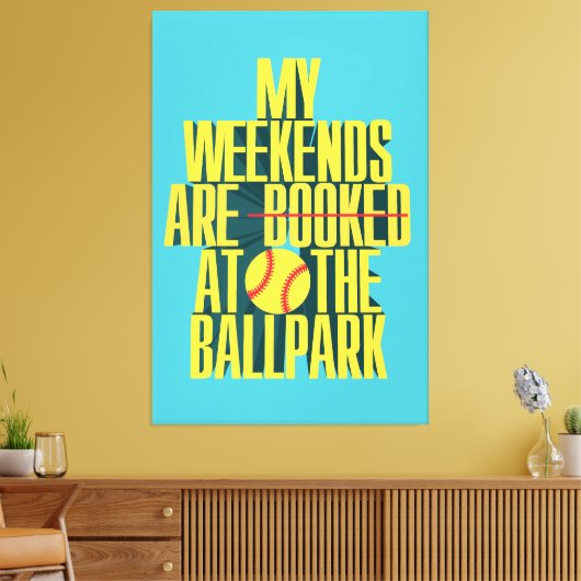 Toile Week-end de softball amusant au stade (Insitu(Salon))
