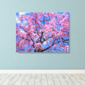 Toile Weeping Cherry: Yaebenishidare [Canvas Print] (Insitu (Plancher de Bois))