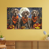 Toile Weimaraner Halloween Épouvantable (Insitu(Salon))