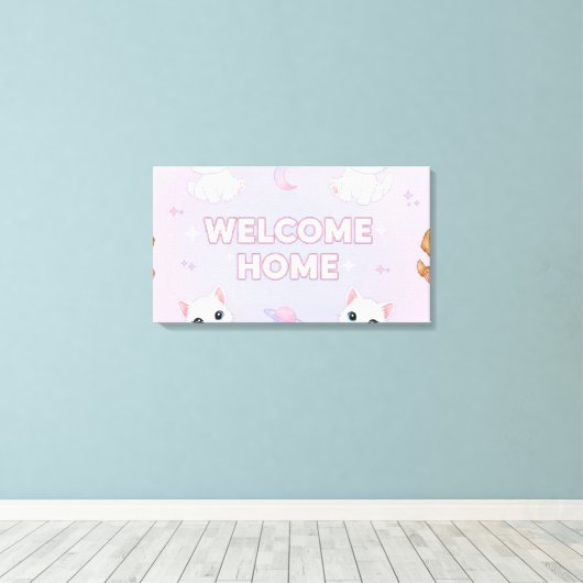 Toile Welcome home  (Insitu (Plancher de Bois))