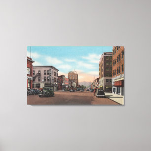 Toile Wenatchee, vue de WAStreet d'avenue de Wenatchee