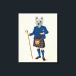 Toile West Highland Terrier à Kilt<br><div class="desc">Animaux</div>