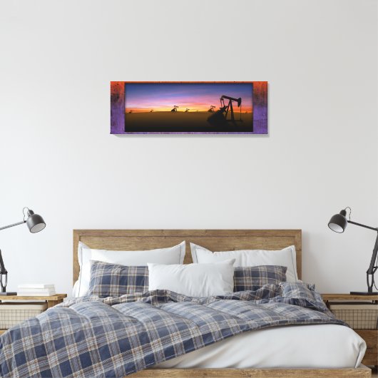 Toile West Texas Pump Jacks Sunset (Insitu(Chambre))