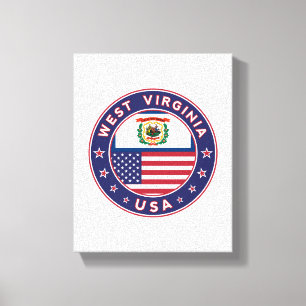 Toile West Virginie, USA States, West Virginie affiche