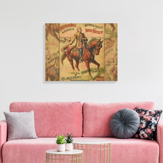Toile Western Buffalo Bill Wild West (Insitu(Salon))
