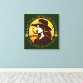 Toile Western Recherché Cowgirl (Insitu (Plancher de Bois))