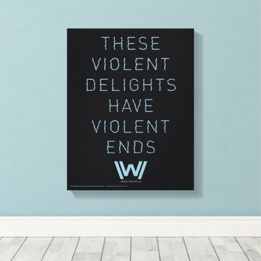 Toile Westworld | Citation de typographie "Plaisirs viol (Insitu (Plancher de Bois))