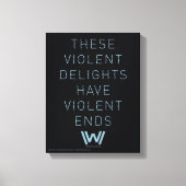 Toile Westworld | Citation de typographie "Plaisirs viol (Recto)