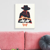 Toile Westworld | Homme en Silhouette du désert noir (Insitu(Salon))