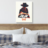 Toile Westworld | Homme en Silhouette du désert noir (Insitu(Chambre))