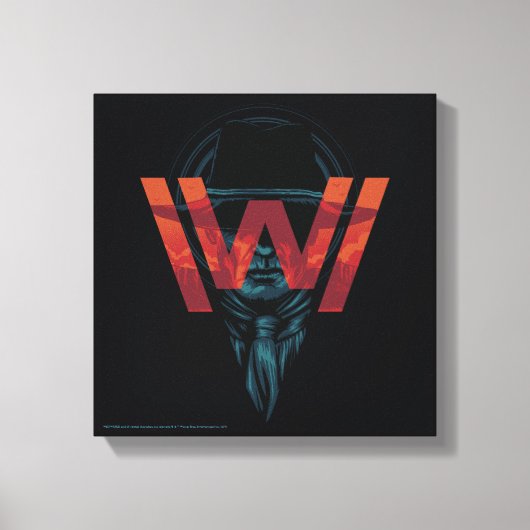 Toile Westworld | L'homme en noir logo graphique (Recto)