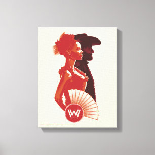 Toile Westworld   Portrait du crayon maeve et hector