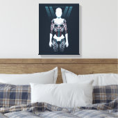 Toile Westworld | Squelette Android sur logo (Insitu(Chambre))