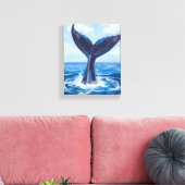 Toile Whale Watching | Blue Ocean Watercolor (Insitu(Salon))