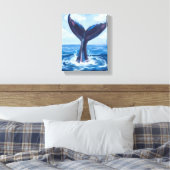 Toile Whale Watching | Blue Ocean Watercolor (Insitu(Chambre))