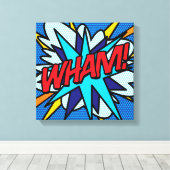 Toile WHAM Fun Retro Comic Book Pop Art (Insitu (Plancher de Bois))