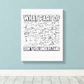 Toile What Part Of Don't You Understand? Funny Math  (Insitu (Plancher de Bois))