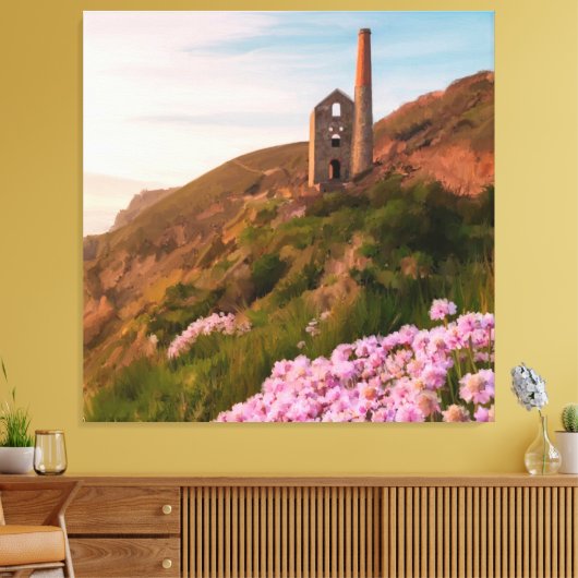 Toile Wheal Coates en étain mine, peinture Cornwall (Insitu(Salon))