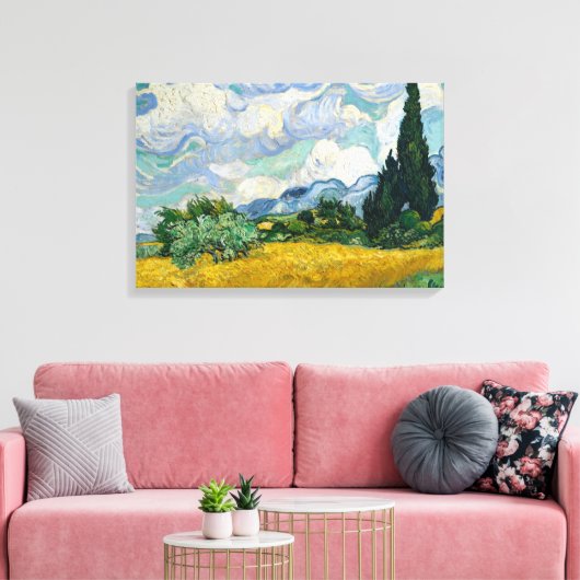 Toile Wheat Field with Cypresses Canvas Prints (Insitu(Salon))