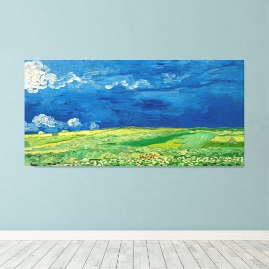 Toile Wheatfield Under Thunderclouds par Vincent van Gog (Insitu (Plancher de Bois))