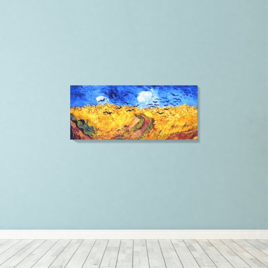 Toile Wheatfield with Crows, Vincent Van Gogh (Insitu (Plancher de Bois))