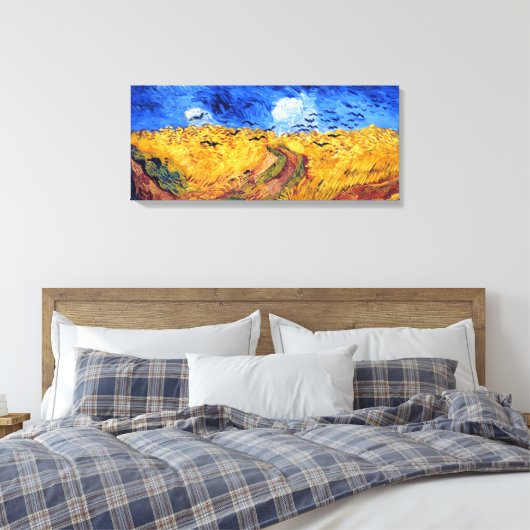 Toile Wheatfield with Crows, Vincent Van Gogh (Insitu(Chambre))