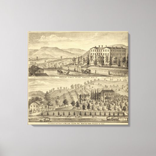 Toile Wheeling Female College, Wheeling (Recto)