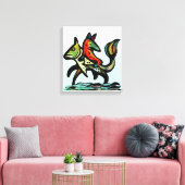 Toile When Earth and Water Collide The Fox and The Trout (Insitu(Salon))