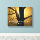 Toile When Life gets too hard to , Kneel Quota (Insitu (Plancher de Bois))