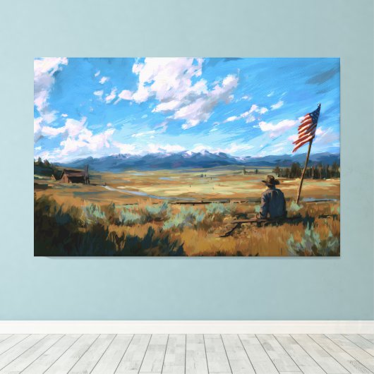 Toile Where the Flag Still Flies  (Insitu (Plancher de Bois))