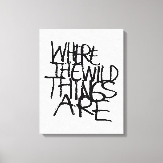 Toile Where the Wild Things Are | Écrit à la main (Recto)