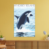 Toile Whidbey Island, Washington Orca Jumping (Insitu(Salon))