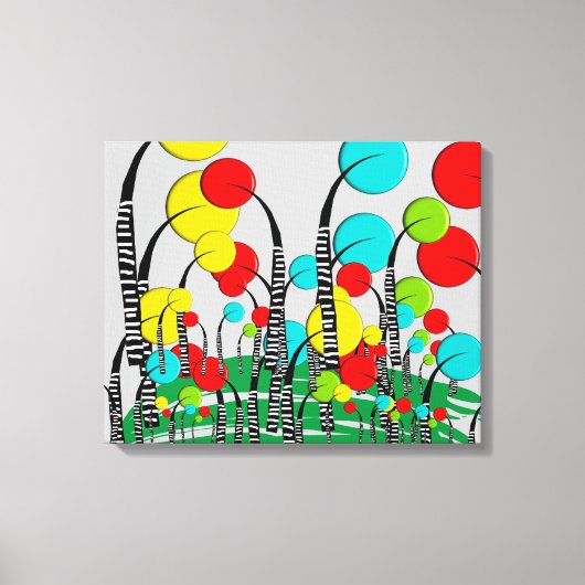 Toile Whimsical and Quirky Tree Art Forrest Magique (Recto)