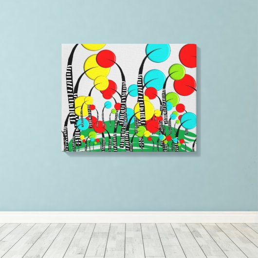 Toile Whimsical and Quirky Tree Art Forrest Magique (Insitu (Plancher de Bois))
